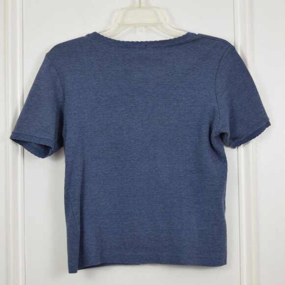 One Step Up 90s Matching Cardigan & Tank Cami Baby Tee Set Women Large Blue VTG - Picture 4 of 12